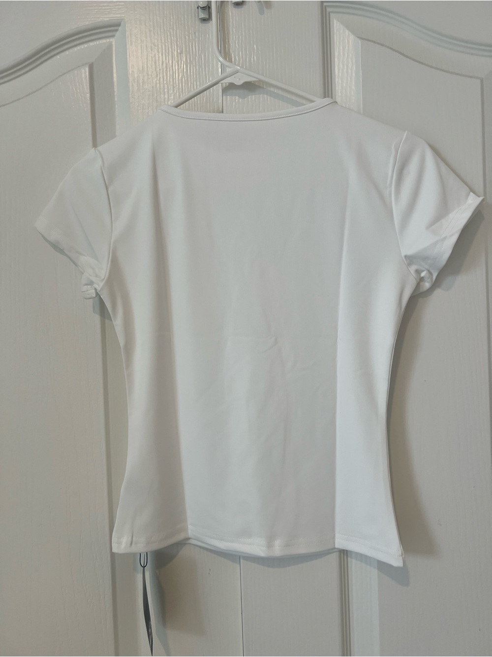 Classic White Short-Sleeve Women's Top